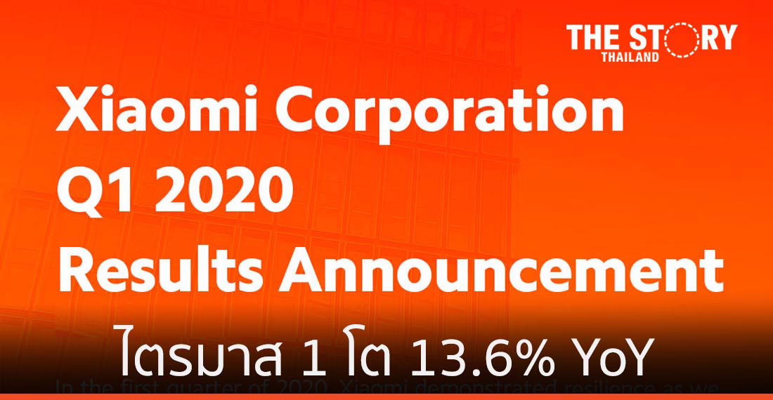 เสียวหมี่ เผยรายได้ไตรมาส 1 ปี 63 โต 13.6% YoY