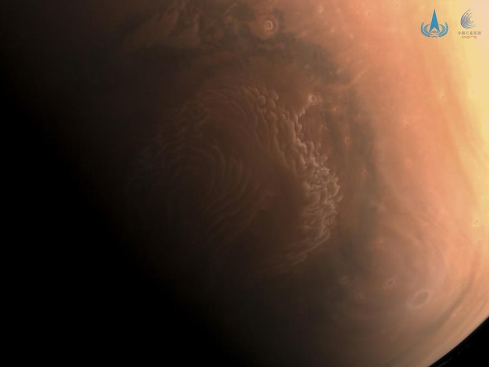 จีนเผยภาพถ่าย ดาวอังคาร ความละเอียดสูง ฝีมือเทียนเวิ่น-1