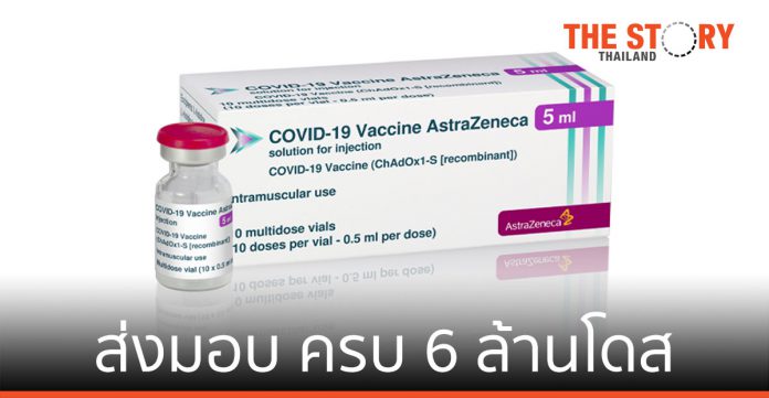 แอสตร้าเซนเนก้า ส่งมอบ วัคซีนป้องกันโควิด-19 ให้ไทย ครบ 6 ล้านโดส