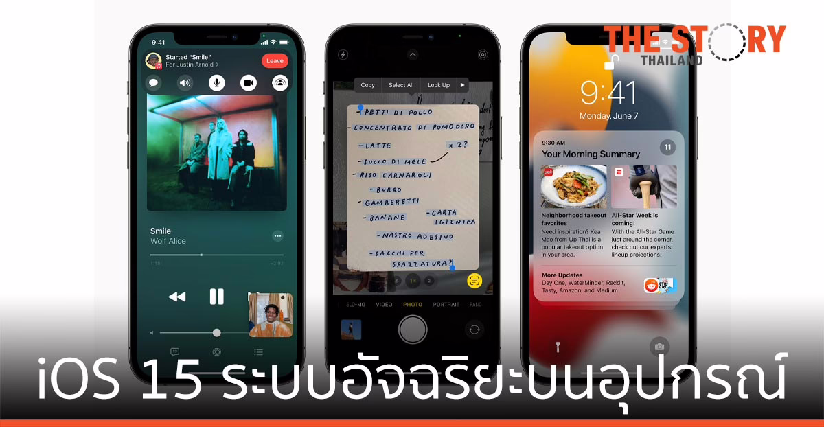 Apple เปิดตัว iOS 15 ยกระดับประสบการณ์การสื่อสาร ด้วยระบบอัจฉริยะบนอุปกรณ์