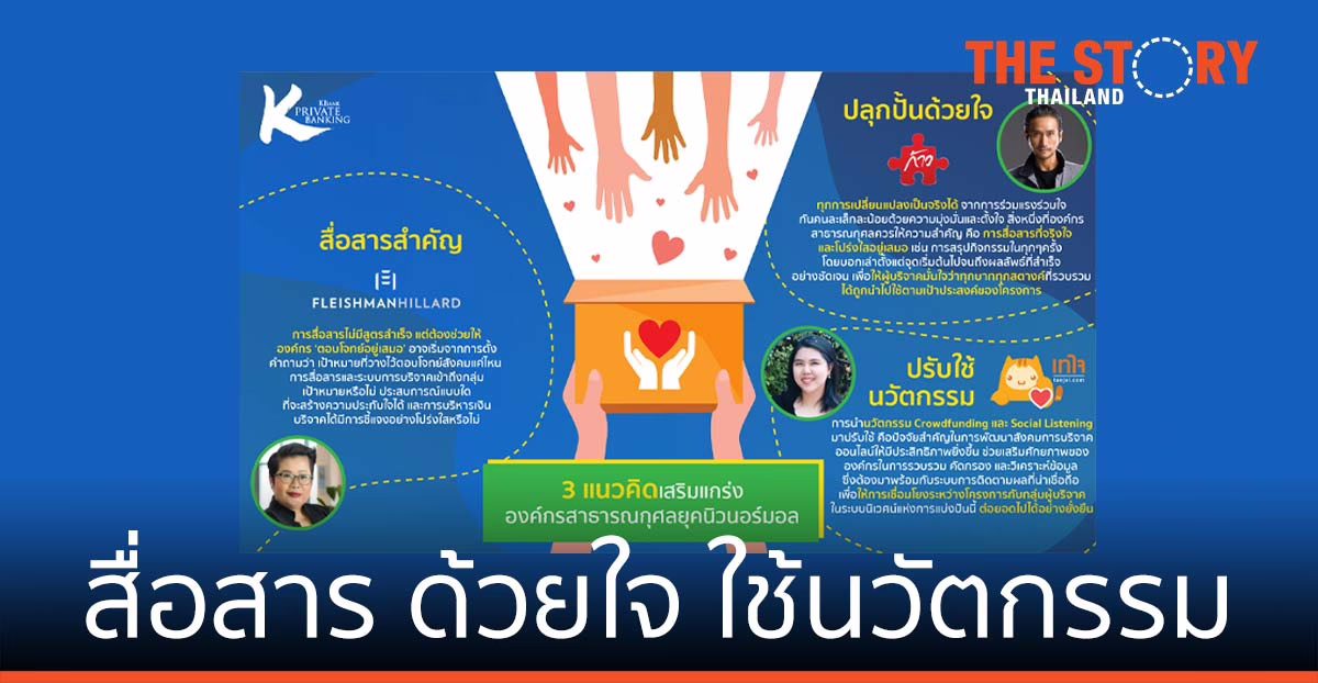 สื่อสาร ด้วยใจ ใช้นวัตกรรม เสริมแกร่งองค์กรสาธารณกุศล ยุค New Normal