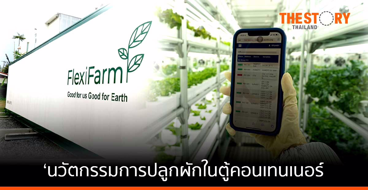 “FlexiFarm” ต้นแบบ “ฟาร์มสำเร็จ” นวัตกรรมการปลูกผักสด เน้นสะดวก ปลอดภัย เข้าถึงทุกที่