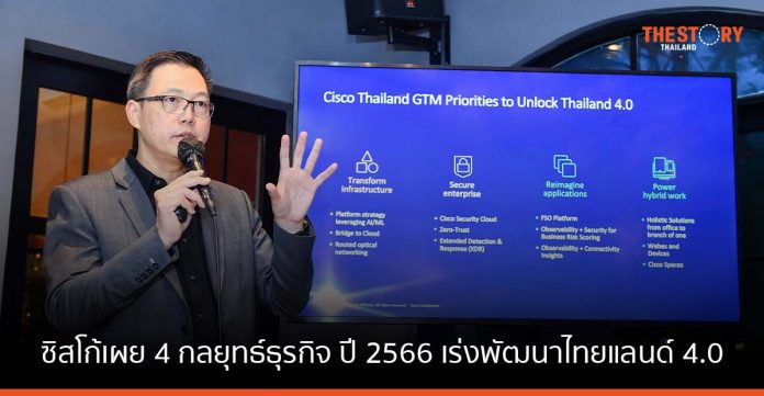 ซิสโก้เผยกลยุทธ์ธุรกิจสู่ตลาด 4 ด้านในปี 2566 เร่งพัฒนาไทยแลนด์ 4.0