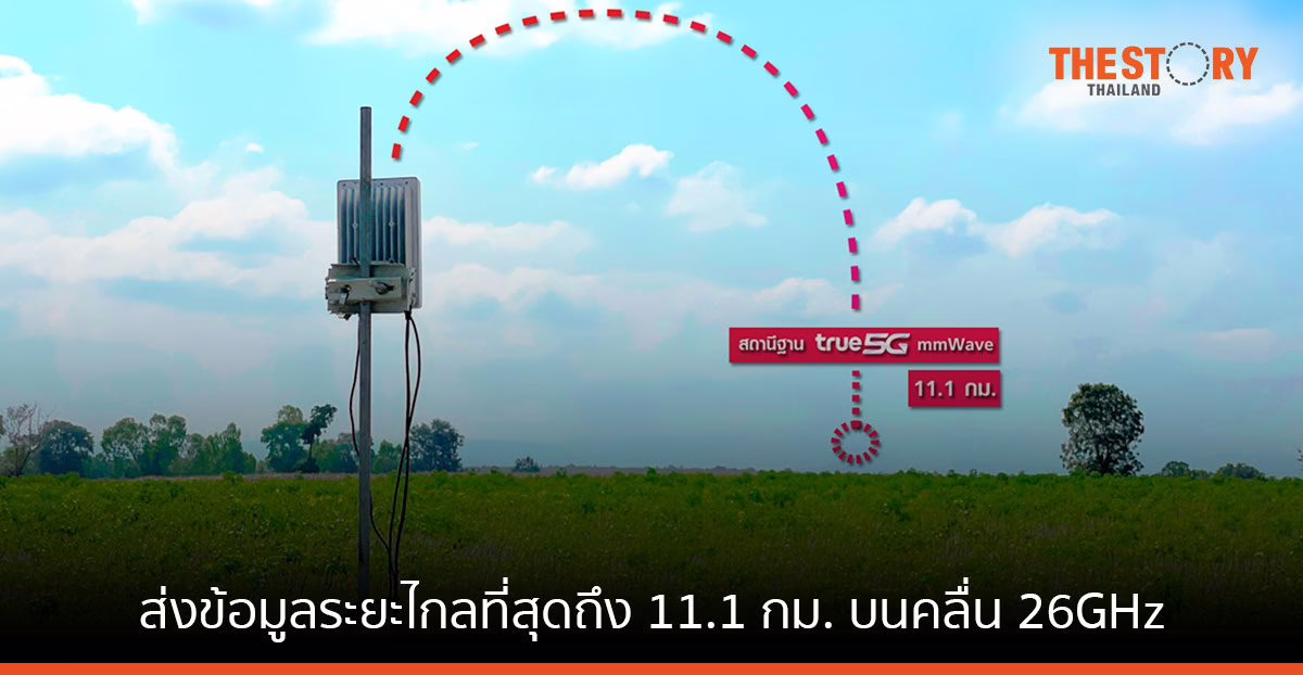 ทรู - โนเกีย - ควอลคอมม์ ประสบความสำเร็จ ส่งข้อมูลระยะไกลที่สุดถึง 11.1 กม. บนคลื่น 26GHz