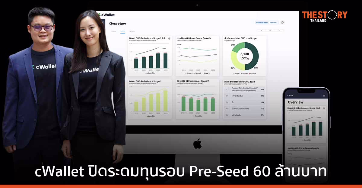 cWallet ปิดระดมทุนรอบ Pre-Seed มูลค่า 60 ล้านบาท พาองค์กรไทยสู่ธุรกิจคาร์บอนต่ำ