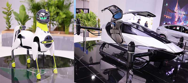 เปิดตัว ยานยนต์ไฟฟ้า หุ่นยนต์อัจฉริยะ ยานยนต์บินได้