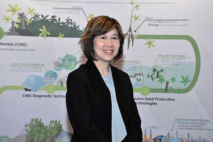 ดร.แสงสูรย์ เจริญวิไลศิริ หัวหน้าโครงการและนักวิจัยทีมวิจัยการผลิตโมโนโคลนอลแอนติบอดีและการประยุกต์ใช้ ไบโอเทค สวทช.