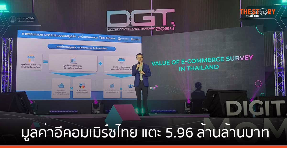 ETDA เผยมูลค่าอีคอมเมิร์ซไทย ปี 66 พุ่งแตะ 5.96 ล้านล้านบาท อุตสาหกรรมประกันภัยโตมากสุด