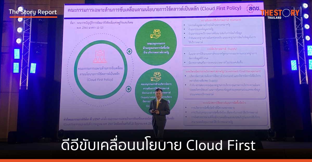 ดีอีขับเคลื่อนนโยบาย Cloud First พัฒนาเศรษฐกิจและสังคมดิจิทัล ปักหมุดปี 2570 ให้บริการประชาชนผ่านออนไลน์ 100%