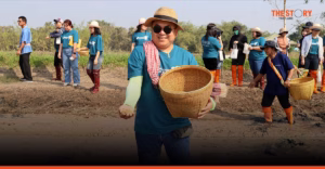 DMT นำทีมเกี่ยวข้าว ‘นาลดคาร์บอน’ มุ่งส่งต่อผลผลิต 8 ตัน สู่กิจกรรม CSR