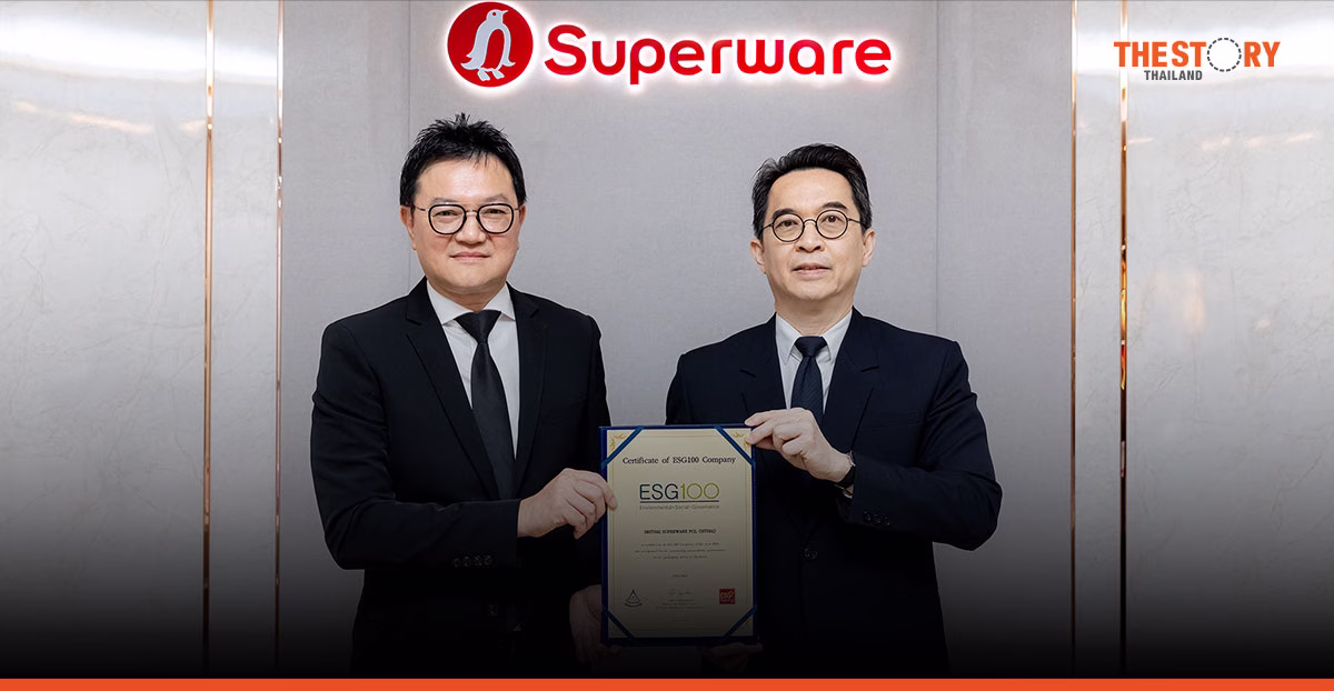 ศรีไทยซุปเปอร์แวร์ ติดอันดับกลุ่มหลักทรัพย์ ESG100 ต่อเนื่องเป็นปีที่ 5