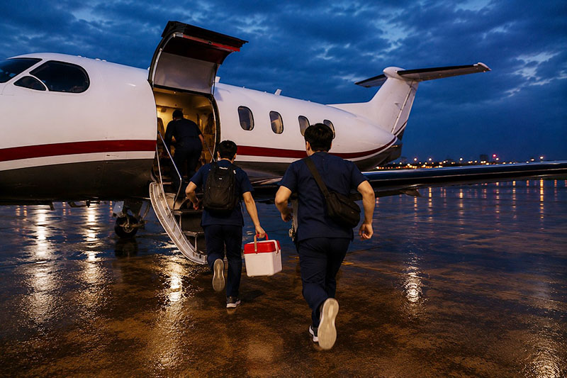 การส่งอวัยวะทางเครื่องบิน 