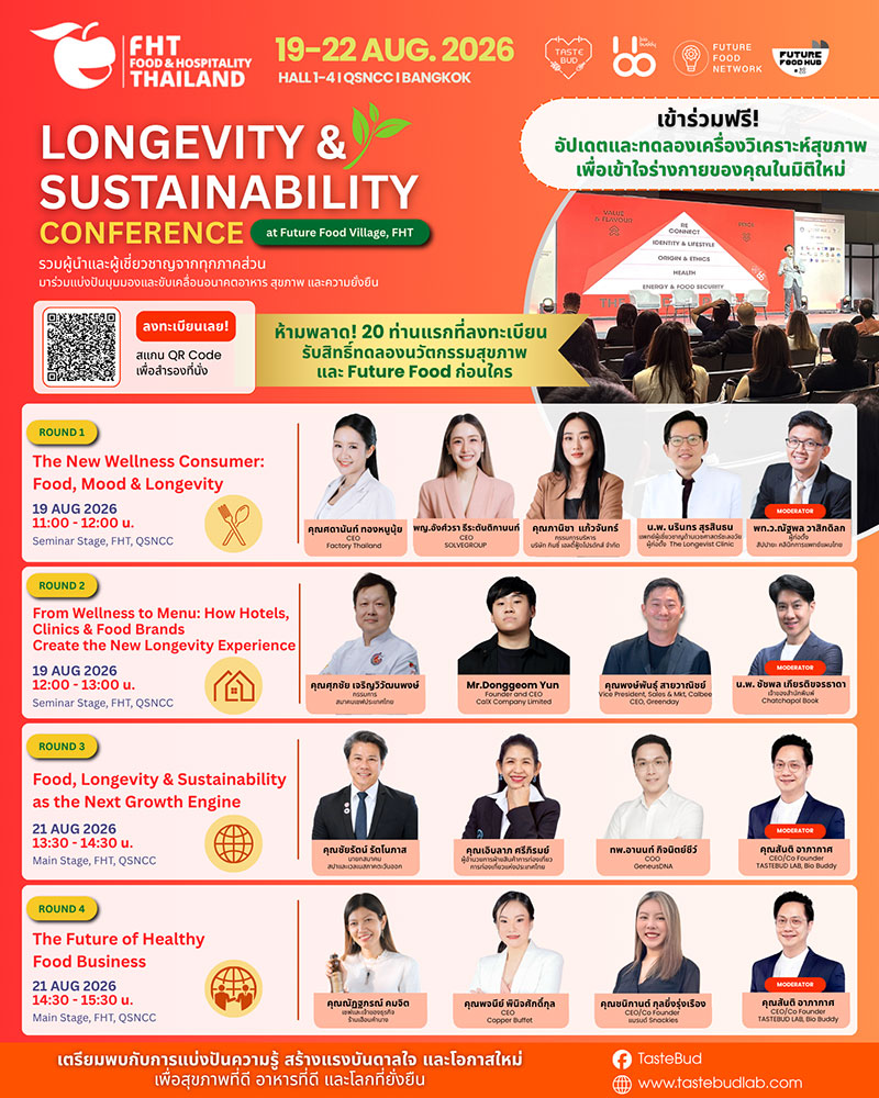 Future Food Hub ดัน 'Longevity Economy' ปักหมุดไทยศูนย์กลางอาหารสุขภาพภูมิภาค