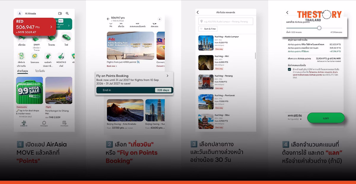 AirAsia เปิดตัว 'Points Booking' แลกตั๋วคะแนนคงที่ พร้อมรับคะแนนคืน 50% ถึง 30 ก.ย. นี้